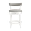 Alaterre Furniture Hanover Swivel Counter Height Bar Stool, White and Gray, 2PK ANHN01PDCR2